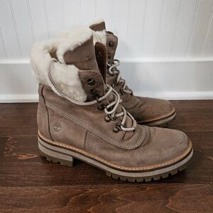 Timberland Faux Fur Lined Snow Boots Size 8